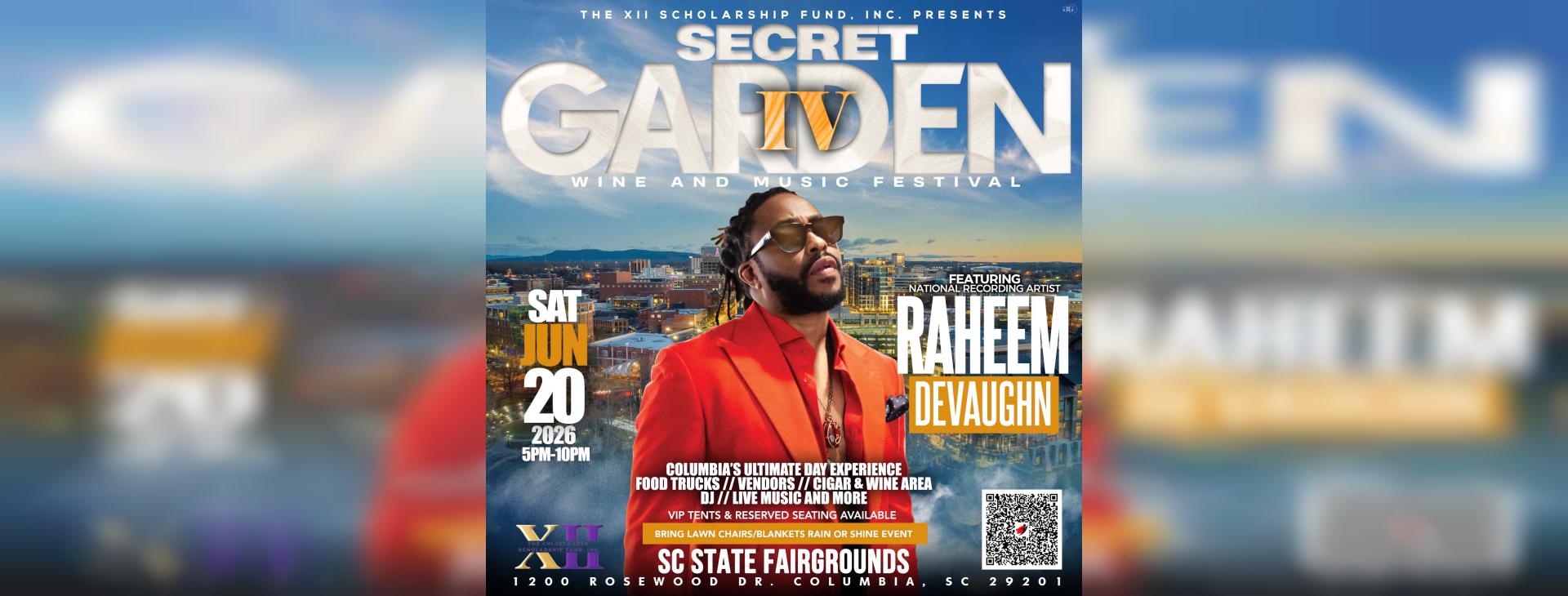 Secret Garden IV 2026 featuring Raheem Devaughn (Sponsorship) — event banner